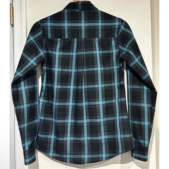 DIXXON Teal and Black Plaid Flannel Shirt - Picture 3 of 8